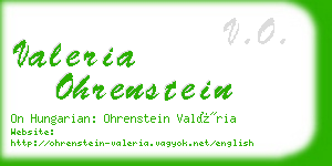 valeria ohrenstein business card